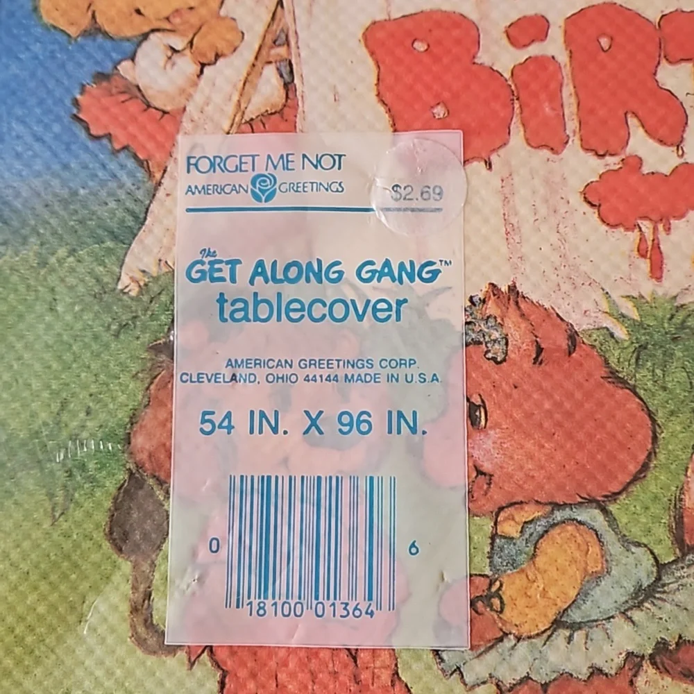 NWT 1980's Vintage Get Along Gang Tablecloth